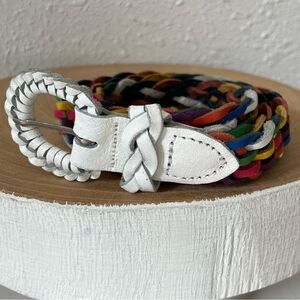 Capezio Woven Leather Belt Size S EUC